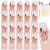 20 Sets Makeup Brush Set Bulk Brushes Bag Mini Face Make up Brushes Brushes Bag for Makeup Party Favors Wedding Bridal Shower Favors Bridesmaid Gift Bachelorette Party Gift (Ivory Beige) view 1