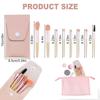 20 Sets Makeup Brush Set Bulk Brushes Bag Mini Face Make up Brushes Brushes Bag for Makeup Party Favors Wedding Bridal Shower Favors Bridesmaid Gift Bachelorette Party Gift (Ivory Beige) view 4