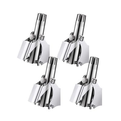 4Pcs Life optimization Stainless Steel Manual Nose & Ear Trimmer for Travel, Compact & Washable Men's Grooming Clipper for Precise, Gentle Trimming