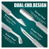 1pcs Stainless Steel Cuticle Pusher Dual Sided Shaped Double Ended Ingrown Toenail Lifter Remover Trimmer Nail Art Care Tools(Sytle-3) view 4