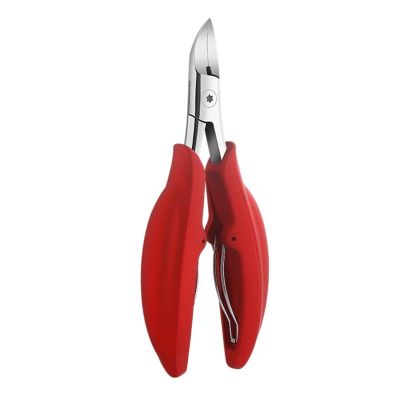 1Pcs Ingrown Nail Clippers Precision Thick Toenail Clipper Comfort Grip Fingernail Clipper Ergonomic Handle Toenail Scissors(Red)