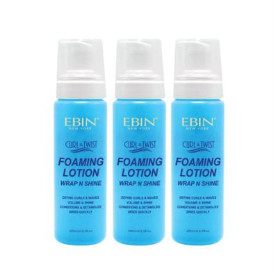 EBIN NEW YORK Setting Lotion  3x Curl & Twist Foaming Lotion Original 8.5 oz Bundle  Lightweight Formula for Defining Curls, Enhancing Shine, and Reducing Frizz  Gift Set (3 Items)