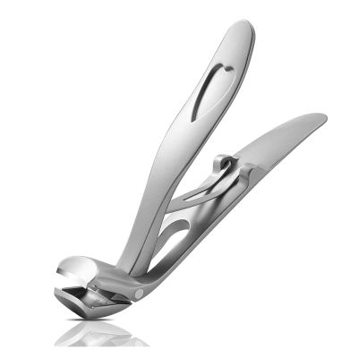 1Pcs Toenail Clippers Wide Jaw Opening Thick Nails Cutter Long Handle Stainless Steel Professional Fingernail Clipper(Silver)