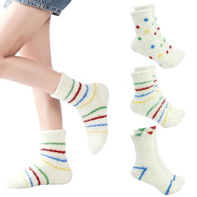 3 Pairs Aloe Socks Moisturizing Spa Socks for Dry Cracked Feet, Sleeping Fuzzy Socks Non Slip Lotion Socks for Women Men Spa, Foot Care Socks for Repairing Softening Dry Cracked Heel