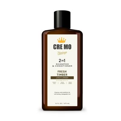 Men's 2-in-1 Shampoo & Conditioner, Fresh Timber Scent - LIVELY & WOODY, 16oz - (Pack of 1)