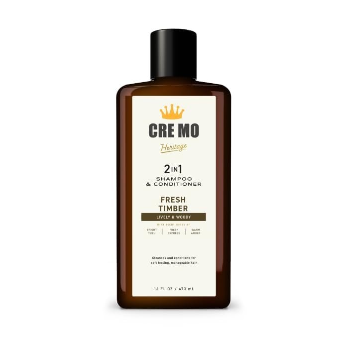 Men's 2-in-1 Shampoo & Conditioner, Fresh Timber Scent - LIVELY & WOODY, 16oz - (Pack of 1)