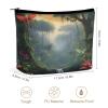 QSKDLAC Puerto Rico Rainforest Cosmetic Bags for Women with Zipper Portable Makeup Bag Pu Makeup Pouch for Work Or Travel Gifts view 2