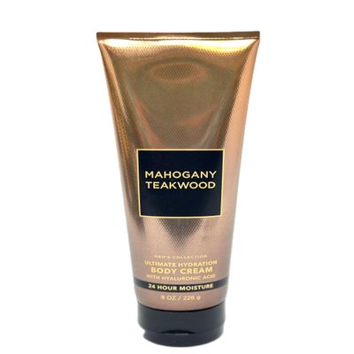 Bath and Body Ultimate Hydration Body Cream For Men's With Shea butter 8 FL OZ (8 OZ, Mahogany Teakwood)