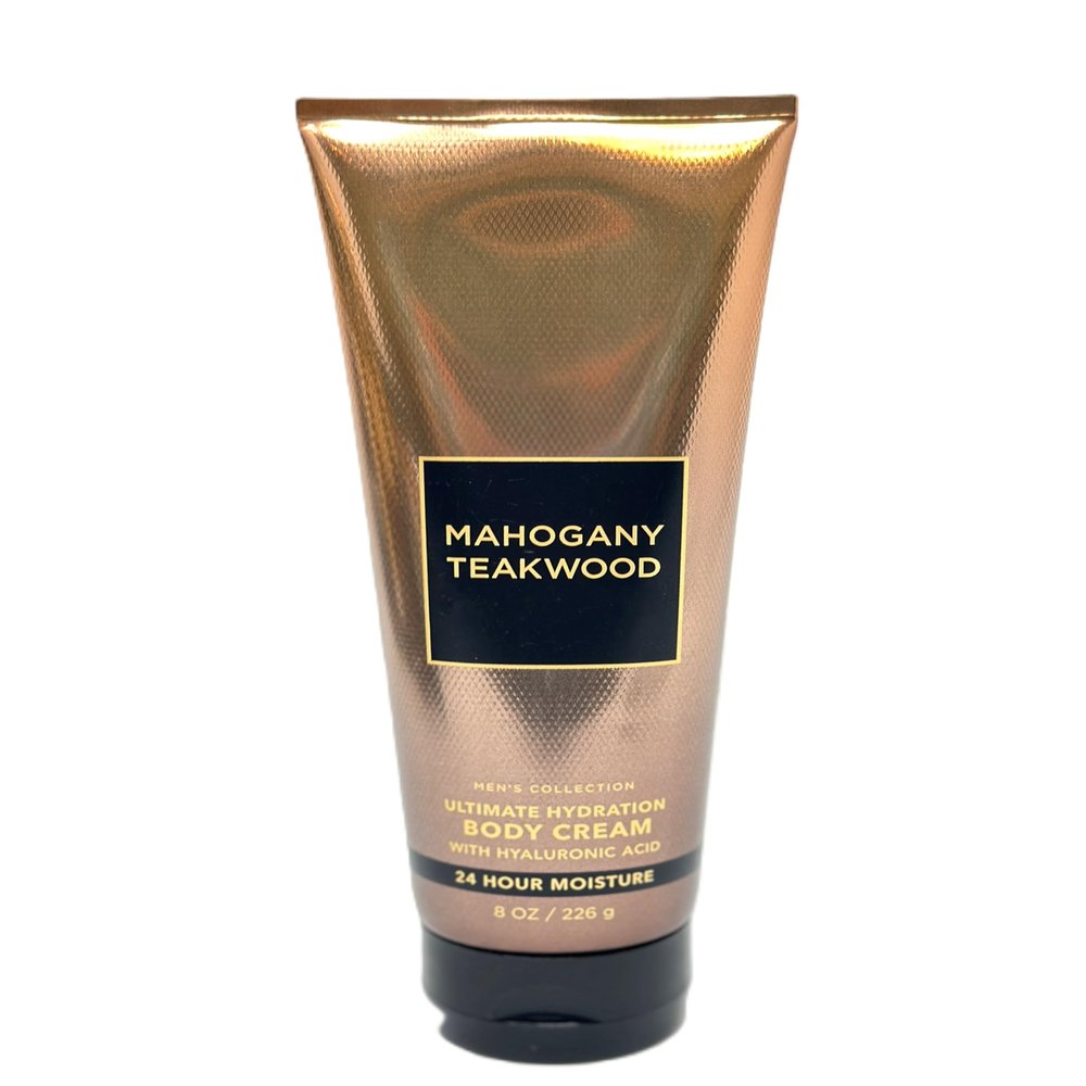 Bath and Body Ultimate Hydration Body Cream For Men's With Shea butter 8 FL OZ (8 OZ, Mahogany Teakwood)