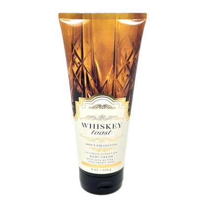 Bath and Body Ultimate Hydration Body Cream For Men's With Shea butter 8 FL OZ (8 OZ, Whiskey Toast)