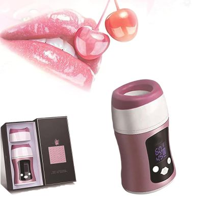 Lip Plumper Device, Lip Enhancer Machine, Electric Lip Enhancer Lip Beauty Tool with Time and Suction Display, 3 Different Shift Suction Adjustable, Standing Design for Lip Make-Up