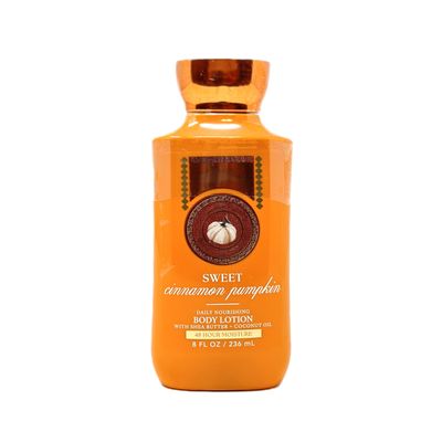 Bath and Body Daily Nourishing Body Lotion with Shea Butter (8 FL OZ, Sweet Cinnamon & Pumpkin)