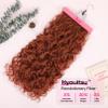 REECHO Curly Clip in Hair Extensions, 4PCS 24 inch Long Hair Extensions Clip ins Lace Weft Natural Hairpieces for Women Daily, Copper Red view 3