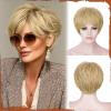 SOFEIYAN Pixie Cut Wig - Short Blonde Wig with Bangs Layered Pixie Haircut Synthetic Hair Wigs for Women Soft Glueless Heat Resistant Natural Looking Light Blond Wavy Wigs for Daily Party Use view 1