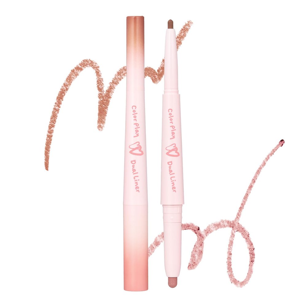 2aN Color Play Dual Liner | 2-in-1 Aegyo-sal & Shading Pencil | Long-Lasting Pearl & Matte Duo Liner for K-Idol Eye Makeup | Easy to Blend, All-Day Wear (0.006oz+0.02oz) (04 Rosy Candy)