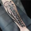 1/2pcs Arm English Cursive Temporary Tattoo Stickers For Men And Women, Semi-permanent Non-reflective, Waterproof, Lasting 2 Weeks, Fake Tattoos(1pcs) view 1