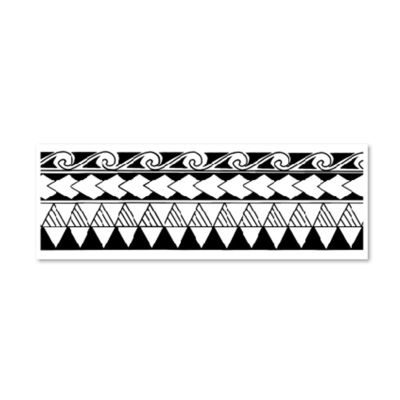 1/2pcs Arm Ring Grid Women's And Men's Herbal Temporary Tattoo Stickers, Semi-permanent Non-reflective, Waterproof, Lasting 2 Weeks, Fake Tattoos(2pcs)