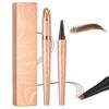 2 Pcs 2026 New Waterproof Eyebrow Pen, 3D Microblading Eyebrow Pencil, Long-Lasting Eye Brow Pencil, 4-Fork-Tip Magic Eyebrow Pen, Create Natural Hair-Like Eyebrows (Dark Brown) view 1