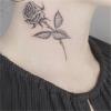 2pcs Rose Neck Temporary Tattoo Stickers For Men And Women, Semi-permanent Non-reflective, Waterproof, Lasting 2 Weeks, Fake Tattoos view 1