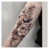 2pcs Flower Arm Herbal Tattoo Stickers For Men And Women,Lasting 2 Weeks, Semi-permanent Non-reflective, Waterproof, Fake Tattoos view 1