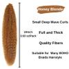 Honey Blonde Braiding Hair Pre stretched Boho Hair for Braiding Hypoallergenic Micro Curl Boho Braids Synthetic Curly Crochet Bohemian Braids Non Toxic Ez Braid Knotless Color 27 view 3