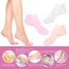 2 Pairs Reusable Silicone Moisturizing Socks for Dry Cracked Feet, Spa Gel Heel Sleeves for Women & Men, Foot Care Masks to Repair Rough Skin & Calluses (2 Pairs-Pink+White) view 2