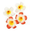 4 Pcs 7cm Hawaiian Flower Hair Clips Frangipani Plumeria Foam Head Flower Wedding for Women Girls Party Beach Hair Clip (White and red) view 1