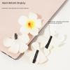 4 Pcs 7cm Hawaiian Flower Hair Clips Frangipani Plumeria Foam Head Flower Wedding for Women Girls Party Beach Hair Clip (White and red) view 4