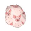 Adorable Pig Bath Cap Reusable Waterproof Double Protects Hair Shower Cap view 2