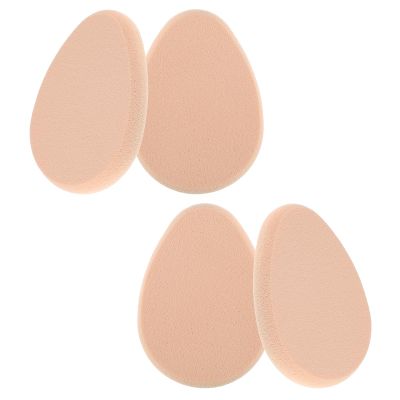 4 Packs Oval Puff Beauty Egg, Make-up Egg Air Cushion Puff Makeup Sponge Foundation Sponge Professional Beauty for Eye Foundation, Blush Application, Forehead, Cheeks, Dry and Wet (Skin Tone)