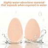 4 Packs Oval Puff Beauty Egg, Make-up Egg Air Cushion Puff Makeup Sponge Foundation Sponge Professional Beauty for Eye Foundation, Blush Application, Forehead, Cheeks, Dry and Wet (Skin Tone) view 4