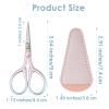 Facial Hair Small Grooming Scissors for Men Women, 3.5inch Small Precision Scissors, Safety Scissor with PU Sheath for Facial Hair, Eyebrow, Eyelash, Beard, Moustache view 2