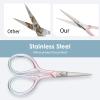 Facial Hair Small Grooming Scissors for Men Women, 3.5inch Small Precision Scissors, Safety Scissor with PU Sheath for Facial Hair, Eyebrow, Eyelash, Beard, Moustache view 4