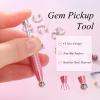 Xpircn 3Pcs Piercing Ball Grabber Tool, Piercing Changing Tools 4-Claw Pick Up Piercing Ball Holder, Gem Tweezers Piercing Jewelry for Jewelry Craft Small Parts Pickup view 4
