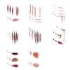24 Sheets Fake Scars Temporary Tattoos, Halloween Body Face Scar Zombie Makeup Tattoo, Realistic Fake Bloody Scratch Wound Scar Stickers for Halloween Cosplay Party view 1
