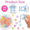 100PCS Mini Flower Hair Clips for Women Girls Mini Claw Clips Cute Jaw Clips Glitter Baby Hair Clip Small Hair Barrettes Strong Grip Hair Accessories for Hair Styling, Colorful view 2