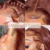 AMIRTY 250 density 36 Inch Dark Ginger Wig Human Hair Pre Plucked 13x4 Auburn Colored Lace Front Wigs Body Wave Glueless Wigs Human Hair HD Lace Frontal Reddish Brown Human Hair Wig view 3