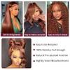 AMIRTY 250 density 36 Inch Dark Ginger Wig Human Hair Pre Plucked 13x4 Auburn Colored Lace Front Wigs Body Wave Glueless Wigs Human Hair HD Lace Frontal Reddish Brown Human Hair Wig view 4