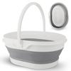 Collapsible Foot Soaking Tub for Foot Bath Soak Spa, Foot Tub for Soaking Feet Massager Health Care, Plastic Bucket with Handle Wash Basin Laundry Basket for Travel Beach RV, Gifts for Women Parents view 1