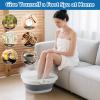 Collapsible Foot Soaking Tub for Foot Bath Soak Spa, Foot Tub for Soaking Feet Massager Health Care, Plastic Bucket with Handle Wash Basin Laundry Basket for Travel Beach RV, Gifts for Women Parents view 4