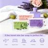 skourvut Bulk Bar Soap Travel Mini Soap Bars 0.5 oz,Guest Soaps Small for Bathroom,Hotel Soap Bars for Hotel Hospitality Homeless(Olive Oil,Rose and Lavender,Pack of 60) view 2
