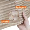 Full Shine Butterfly Weft Hair Extensions Human Hair 16 Inch 50G Ash Blonde Highlight Bleach Blonde Extensions Hand Tied Pu Hole Weft Extensions with Seamless Micro Beads view 3