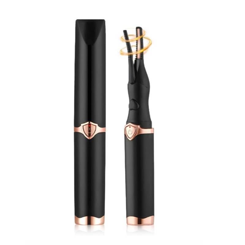 2025 Upgrade Heated Eyelash Curler - with 3 Adjustable Temperature Levels - USB Rechargeable Electric Eye Lash Curler - Long-Lasting Curl, Safe & Gentle (Black)