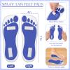 Chicingyou 125 Pcs Spray Tan Tanning Essentials Accessories Kit 25 Set Disposable Caps Underwear Feet Pads Nipple Cover Nose Filter Plugs for Beauty Salons Home Sunless Tanning (Blue) view 3