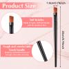 LXUEJIE 50 Pcs Angled Eyebrow Brush, Black Disposable Eyebrow Tint Brush, Eyeliner Brow Tint Brushes, Eye Shadow Applicator Sticks Disposable Makeup Brushes, Professional Esthetician Supplies view 2