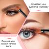 LXUEJIE 50 Pcs Angled Eyebrow Brush, Black Disposable Eyebrow Tint Brush, Eyeliner Brow Tint Brushes, Eye Shadow Applicator Sticks Disposable Makeup Brushes, Professional Esthetician Supplies view 3