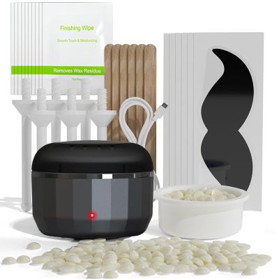 FONESO Nose Wax Kit, Mini Wax Warmer for Eyebrow Ear Hair Removal with Silicone Bowl (Small)