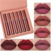 ALLUREMOUR 6PC/Set Matte Velvet Lip Gloss Waterproof Moisturizing Long-lasting Liquid Lipstick(B-1) view 2