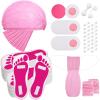 Chicingyou 125 Pcs Spray Tan Tanning Essentials Accessories Kit 25 Set Disposable Caps Underwear Feet Pads Nipple Cover Nose Filter Plugs for Beauty Salons Home Sunless Tanning (Pink) view 1