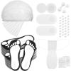 Chicingyou 125 Pcs Spray Tan Tanning Essentials Accessories Kit 25 Set Disposable Caps Underwear Feet Pads Nipple Cover Nose Filter Plugs for Beauty Salons Home Sunless Tanning (White) view 1